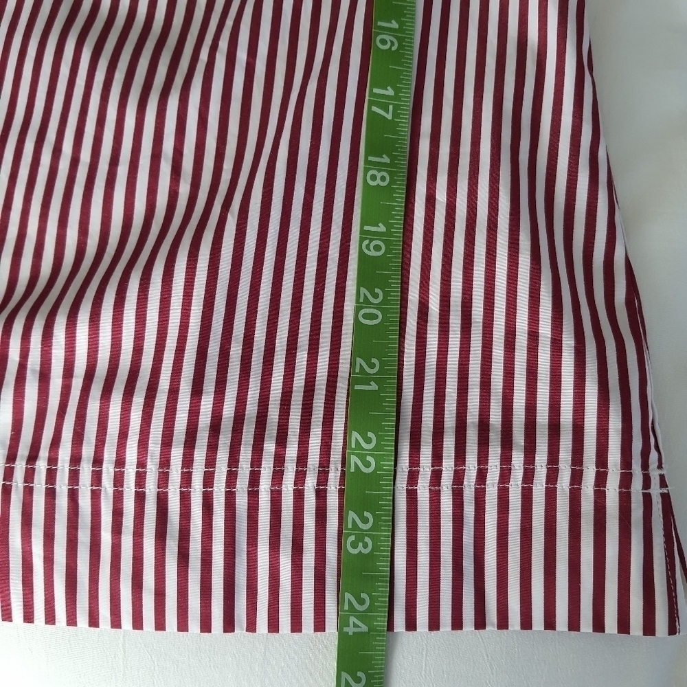 NWT J. Crew Striped Top Cotton Long Sleeve Cuffed Red White Stripe - Picture 8 of 10